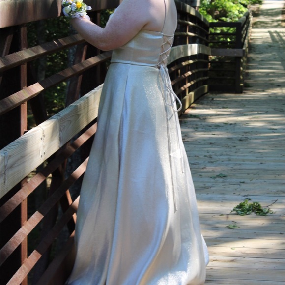 Gold Prom Dress UNALTERED - Picture 3 of 4